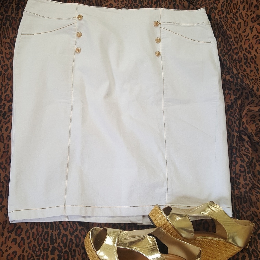 Ashley Stewart Denim Skirt